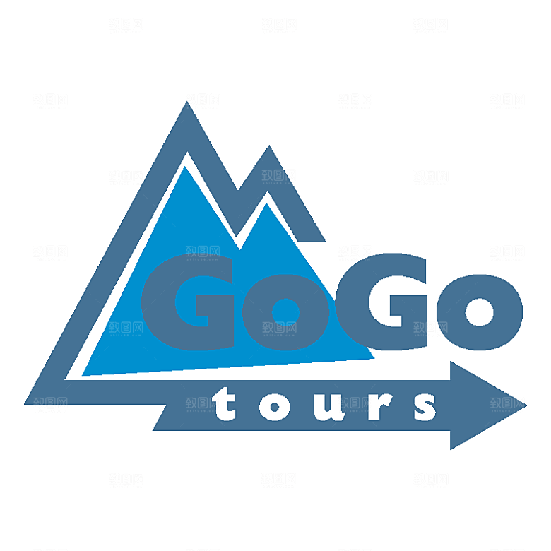 矢量英文图形旅游logo