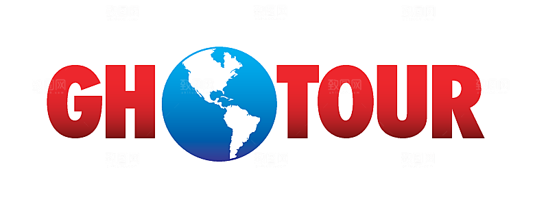 矢量英文图形旅游logo