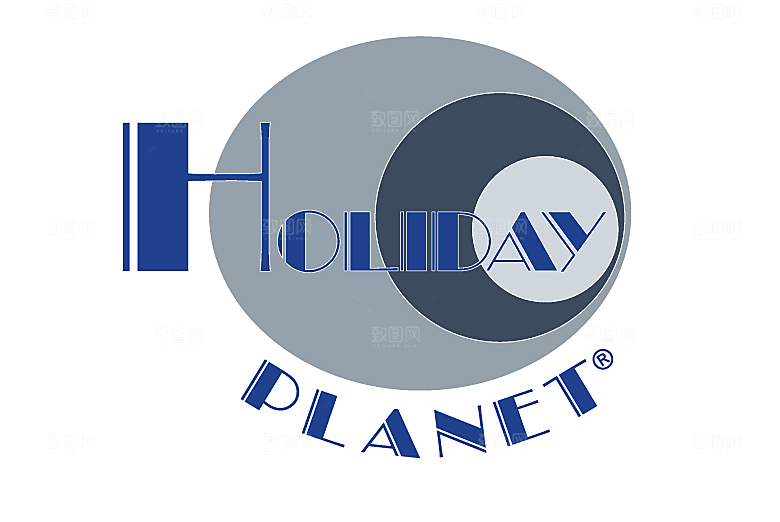 矢量英文图形旅游logo