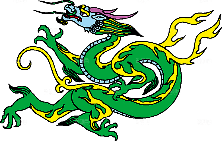 卡通手绘龙元素素材