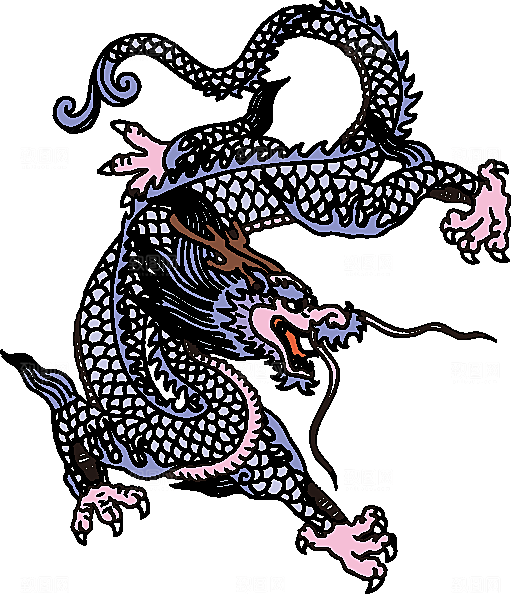 卡通手绘龙元素素材