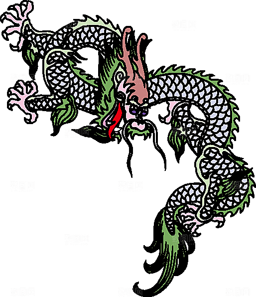 卡通手绘龙元素素材