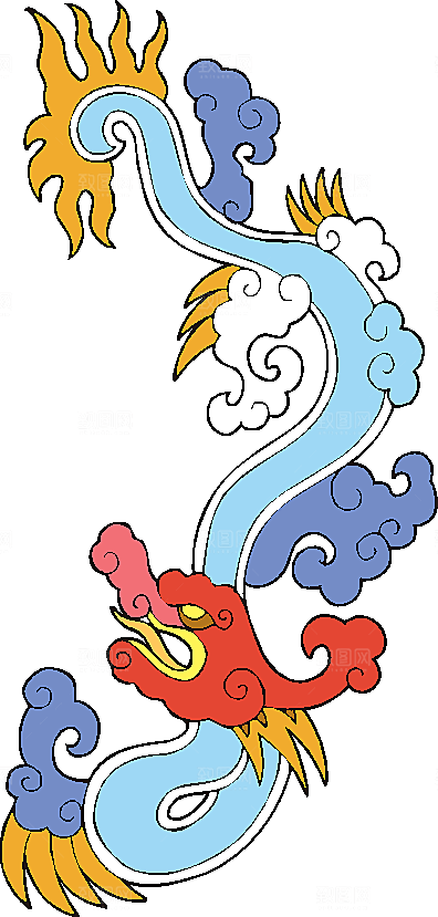 中国龙矢量素材元素