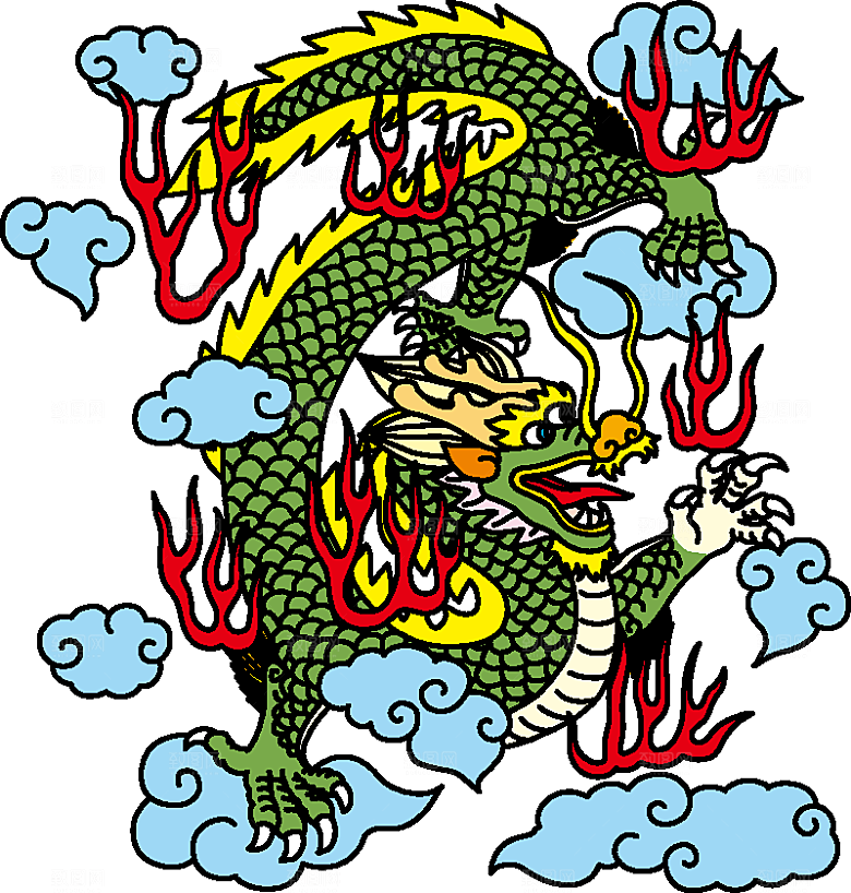 中国龙矢量素材元素