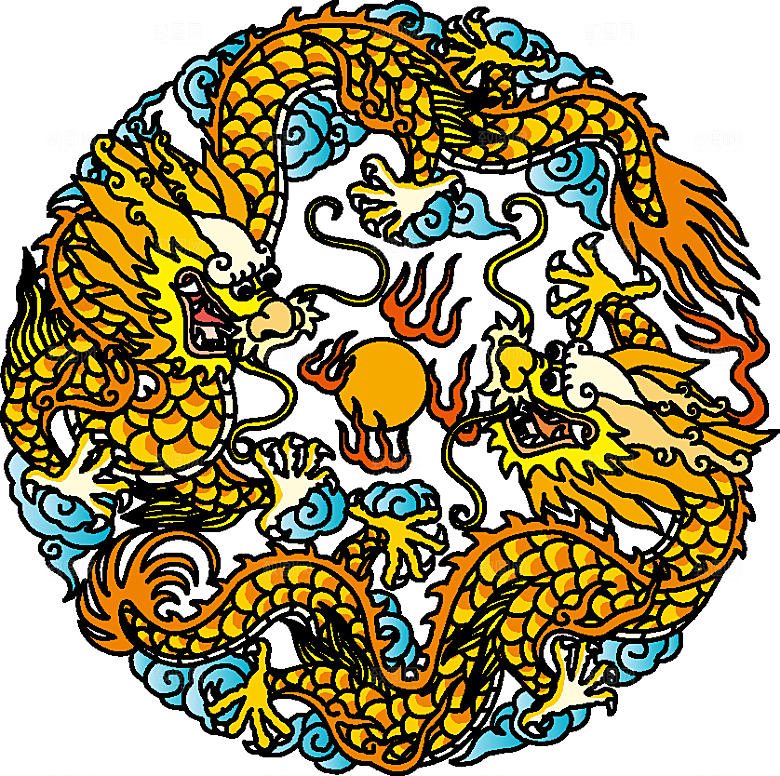 中国龙矢量素材元素
