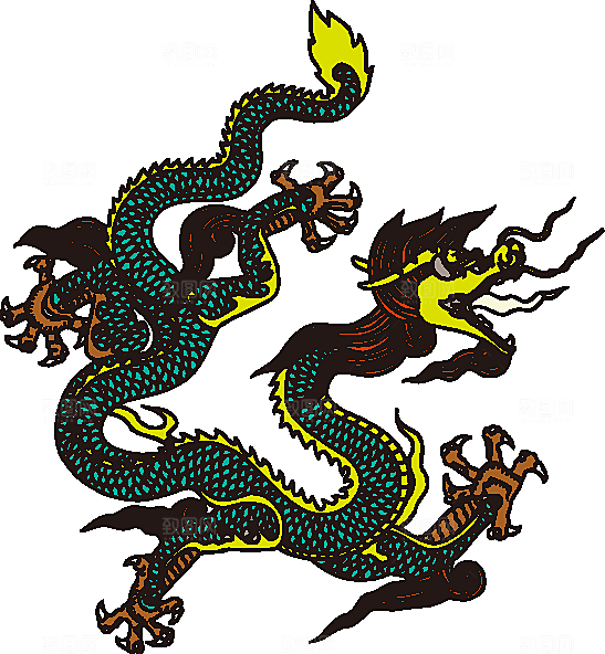 中国龙矢量素材元素