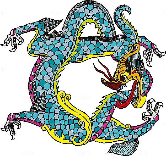 中国龙矢量素材元素