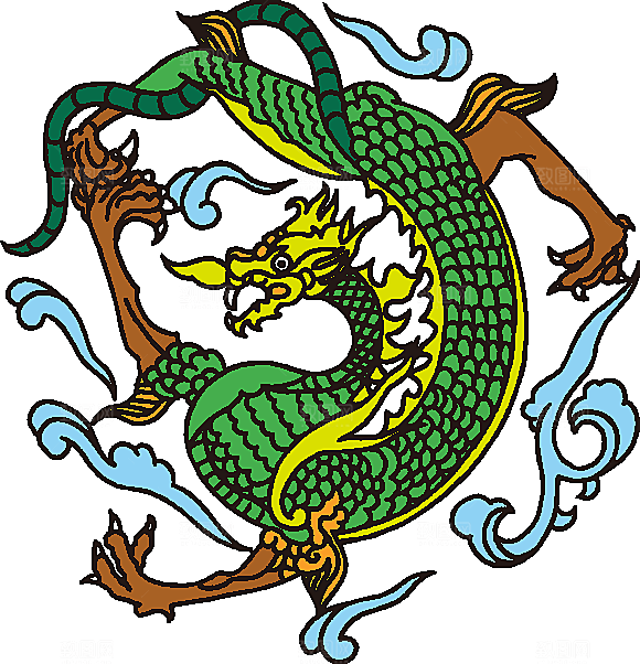 中国龙矢量素材元素