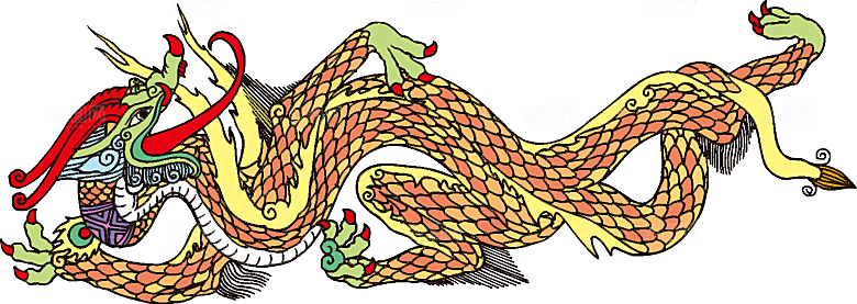 中国龙矢量素材元素