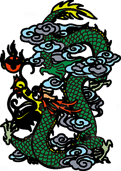 中国龙矢量素材元素