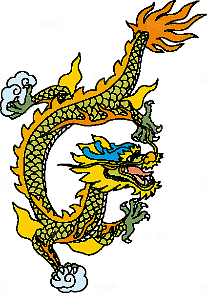 矢量龙纹卡通手绘中国龙