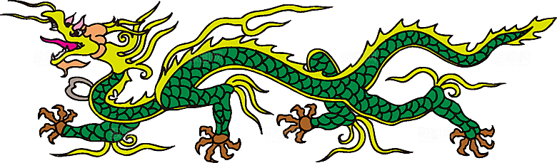 矢量卡通龙纹插画素材