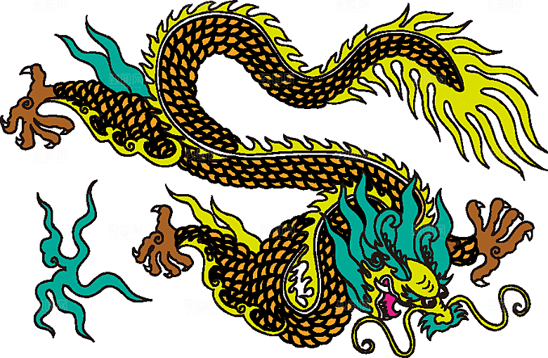 中国古典龙矢量素材