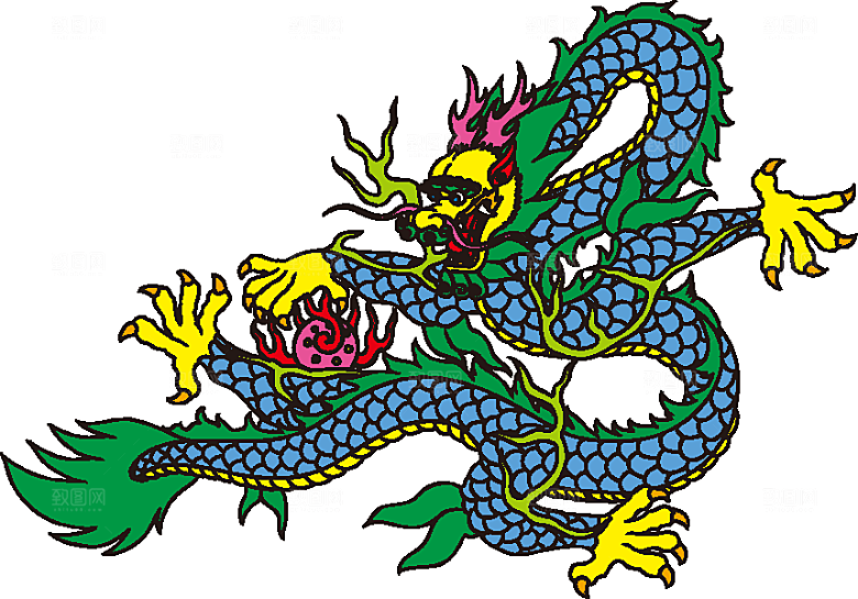 中国古典龙矢量素材