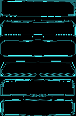 科技圆环边框智能云计算科幻HUD发光