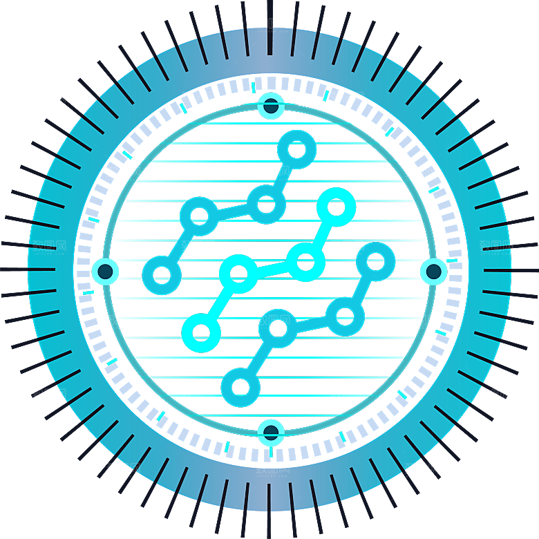 科技圆环边框智能云计算科幻HUD发光素材
