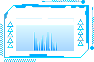 科技方形边框智能云计算科幻HUD发光