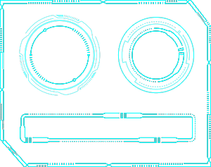 科技方形边框智能云计算科幻HUD发光素材