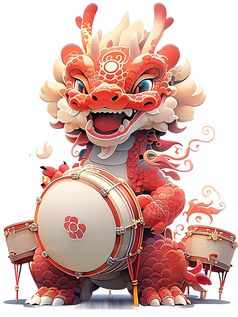 2024龙年神龙图腾龙形象3D立体