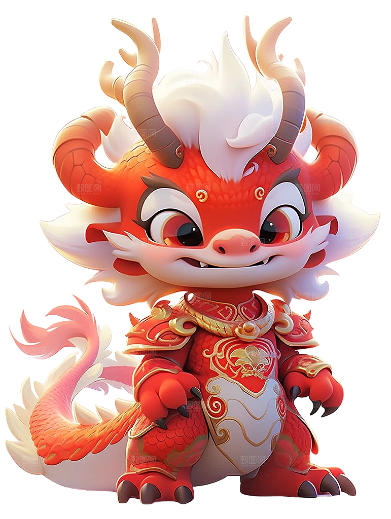 2024龙年神龙图腾龙形象3D立体