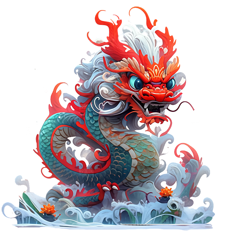 2024龙年神龙图腾龙形象3D立体