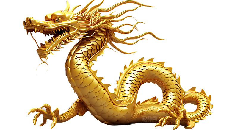 2024龙年神龙图腾龙形象3D立体