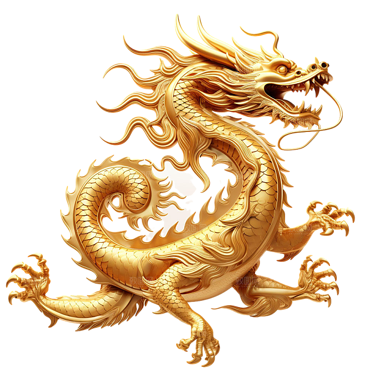 2024龙年神龙图腾龙形象3D立体