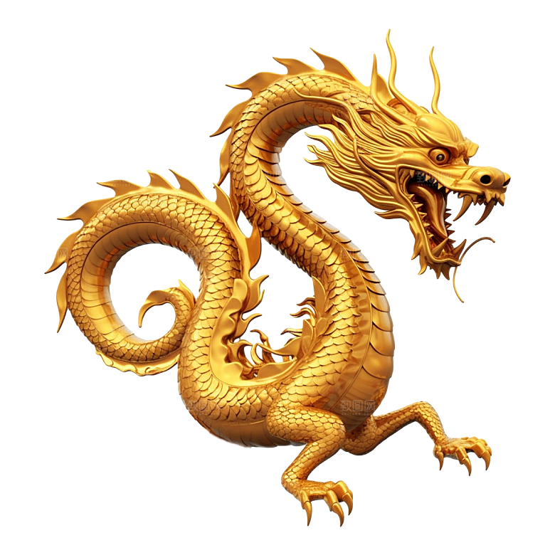 2024龙年神龙图腾龙形象3D立体素材