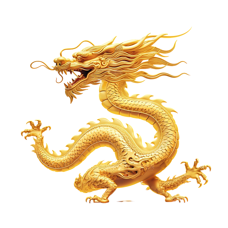 2024龙年神龙图腾龙形象3D立体素材