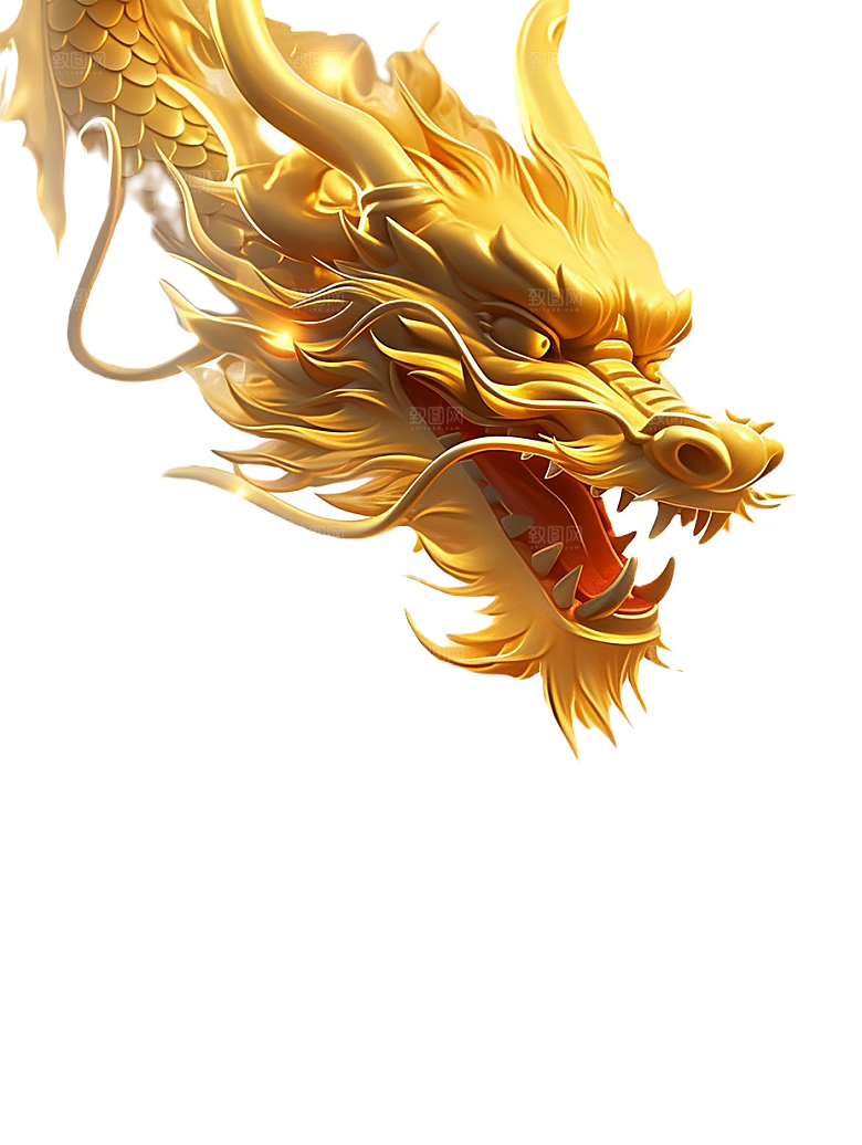 2024龙年神龙图腾龙形象3D立体素材