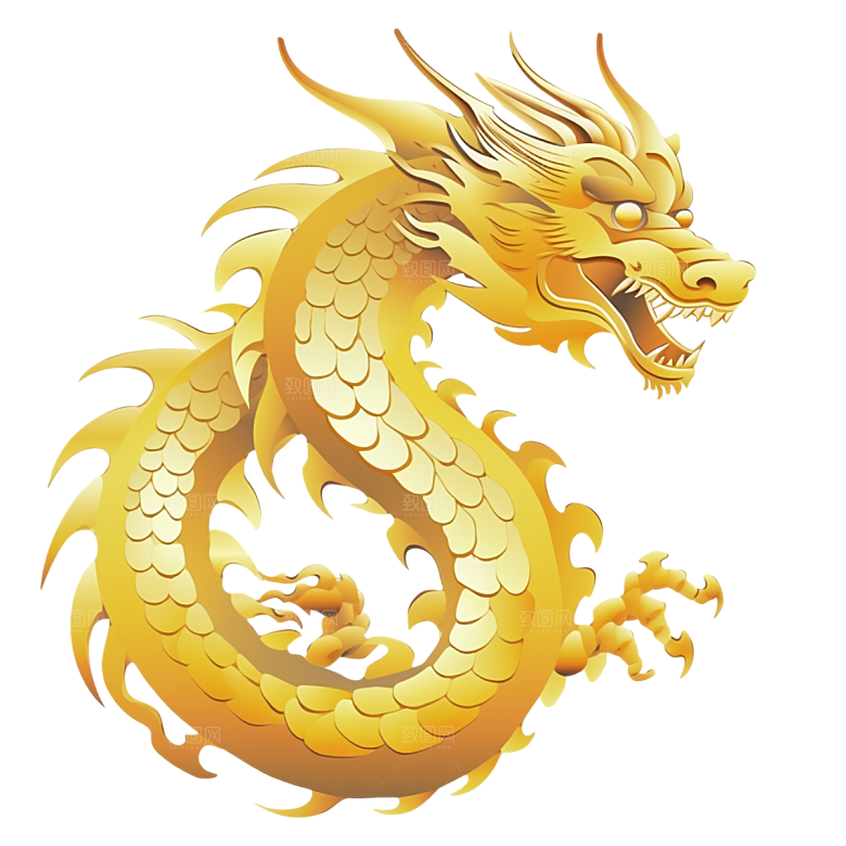 2024龙年神龙图腾龙形象3D立体
