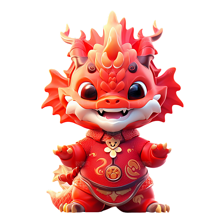 2024龙年神龙图腾龙形象3D立体素材
