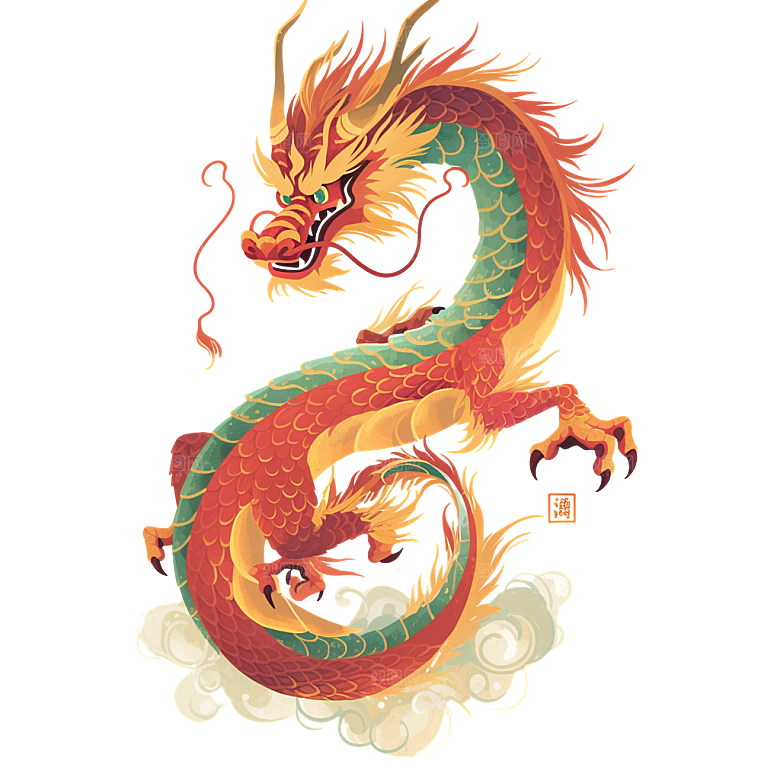 2024龙年神龙图腾龙形象3D立体