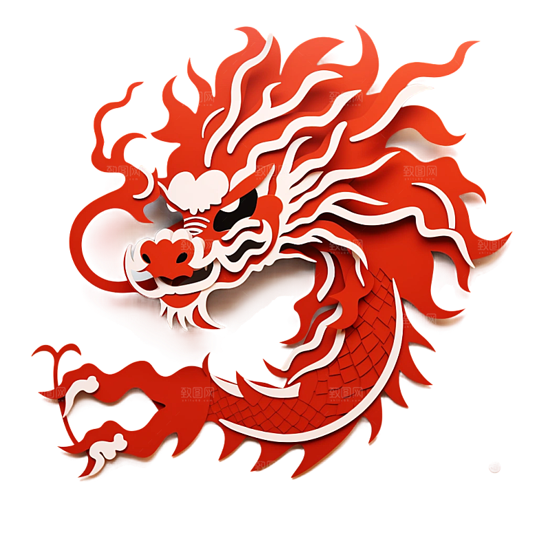 2024龙年神龙图腾龙形象3D立体素材