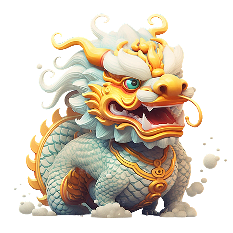 2024龙年神龙图腾龙形象3D立体素材