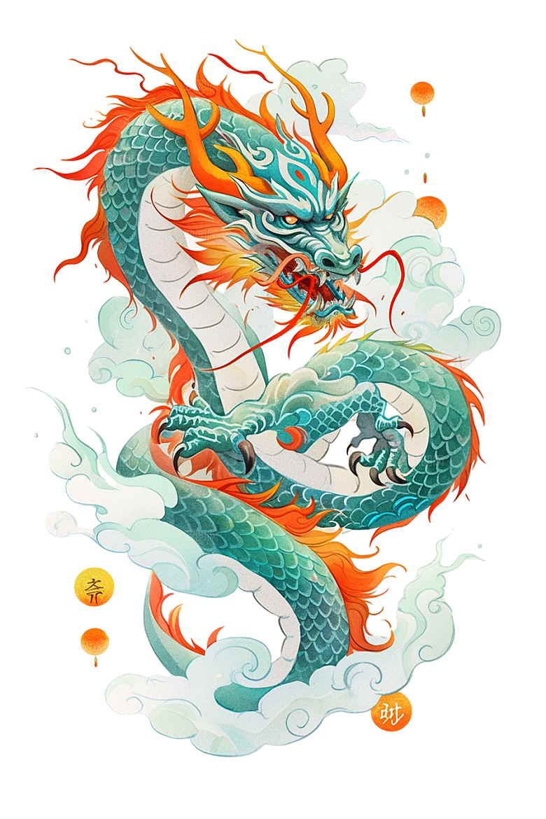 2024龙年神龙图腾龙形象3D立体素材