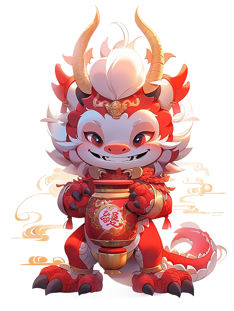 2024龙年神龙图腾龙形象3D立体