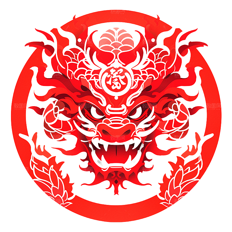 2024龙年神龙图腾龙形象3D立体