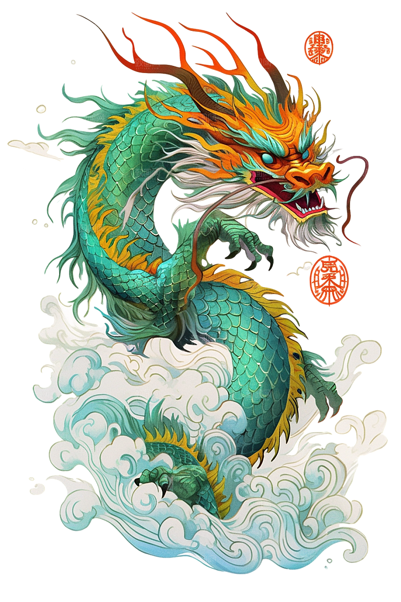 2024龙年神龙图腾龙形象3D立体