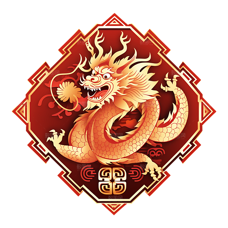 2024龙年神龙图腾龙形象3D立体素材