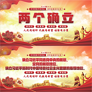 两个确立党建展板系列