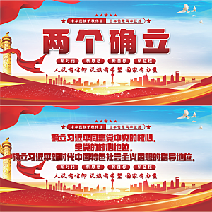 两个确立党建展板系列