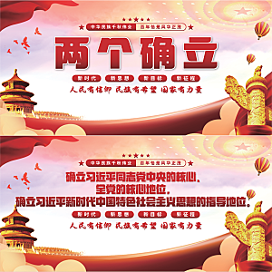 两个确立党建展板系列