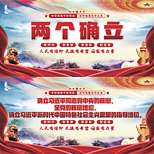 两个确立党建展板系列