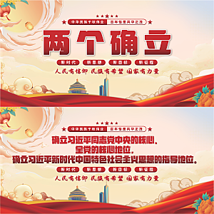 两个确立党建展板系列