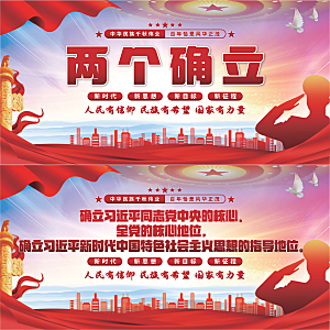 两个确立党建展板系列