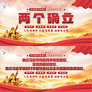 两个确立党建展板