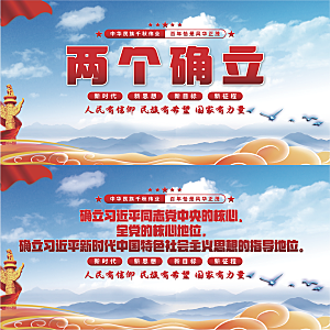 两个确立党建展板