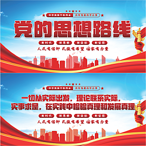党的思想路线展板系列