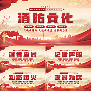 消防文化党建展板系列